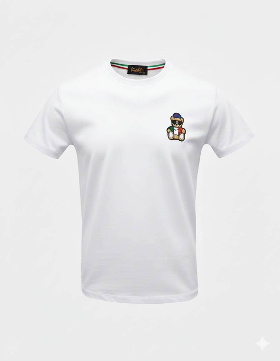 Vialli Mens Lister T-Shirt In White