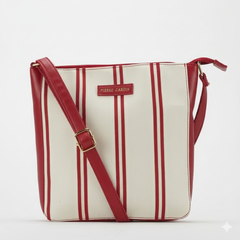 Pierre Cardin Alaska Canvas Crossbody Bag In Red