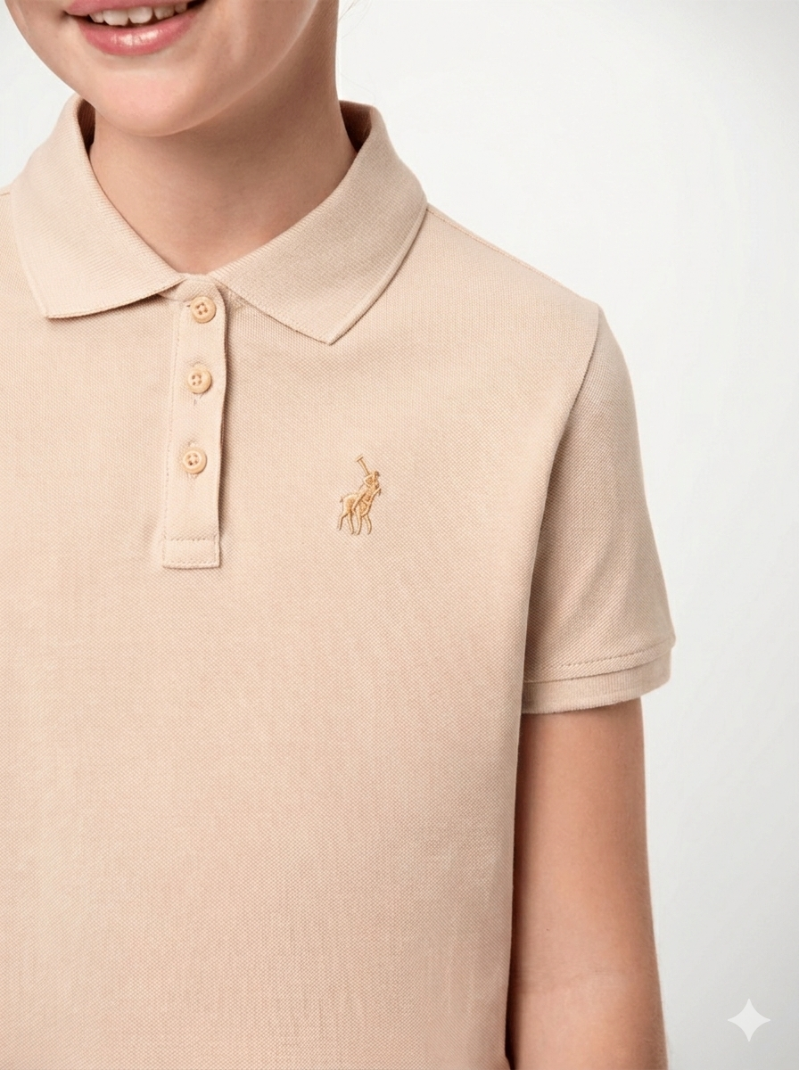 Polo Girls Dakota Ls Golfer Dress Stone