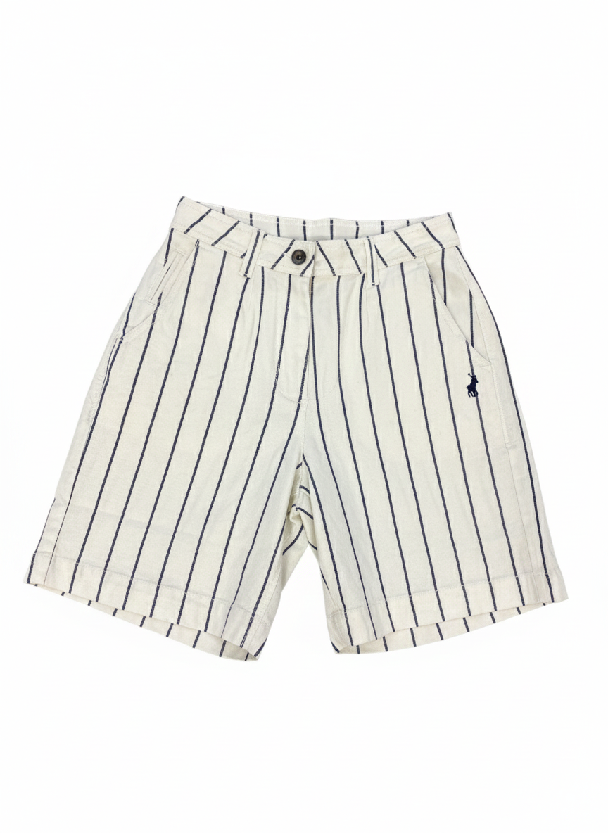 Polo Womens Kerry Striped Shorts In Off White