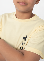 Polo Boys Dave Printed T-Shirt In Yellow