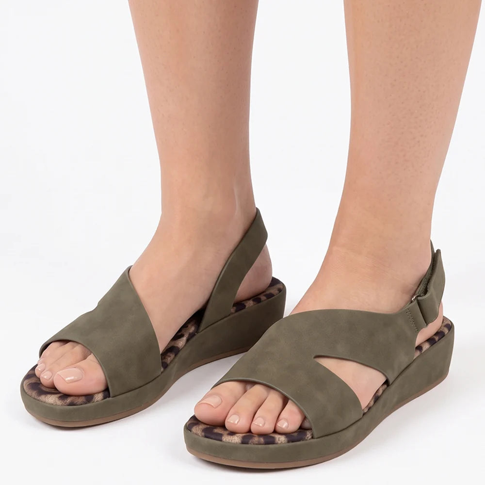 Hush Puppies Soft Style Ladies Soft Geraint Shoes In Olive