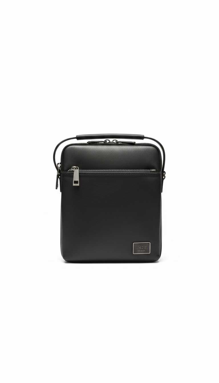 Lefel Leather Med Sling Bag 407-83 Black