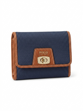 Polo Cabana Smalls Medium Trifold Purse In Blue
