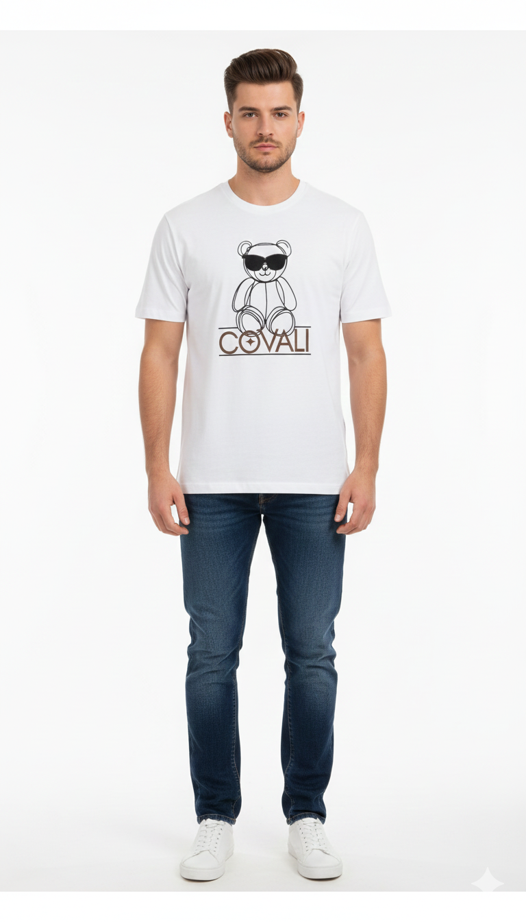 Covali Mens Fredo T-Shirt In White