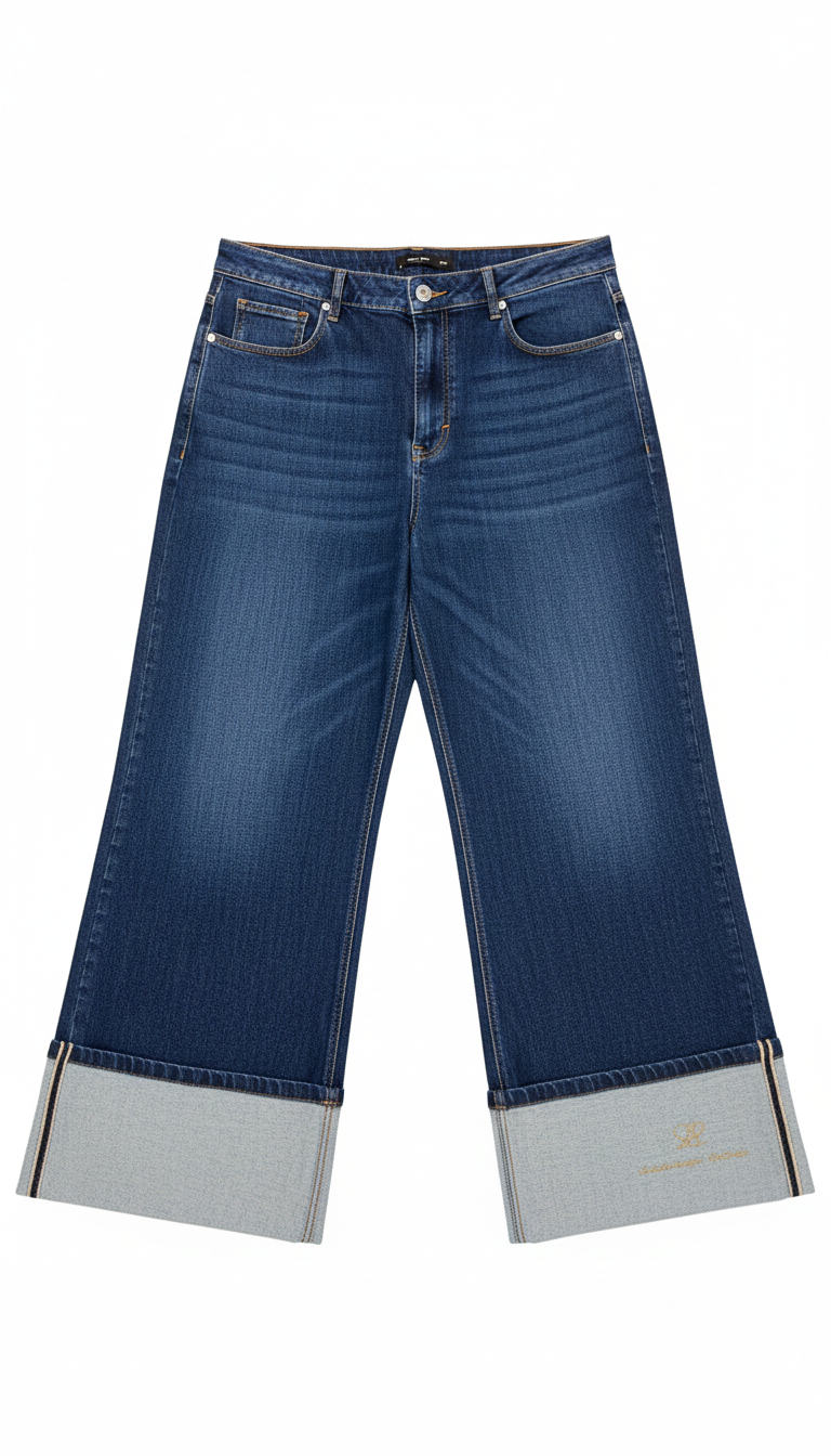 Sissyboy Womens Skye Wide-Leg Jeans In Dark Vintage