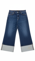 Sissyboy Womens Skye Wide-Leg Jeans In Dark Vintage