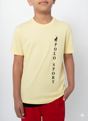 Polo Boys Dave Printed T-Shirt In Yellow