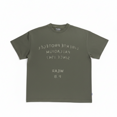 Palladium Mens Liberte Protégé Distressed T-Shirt In Olive