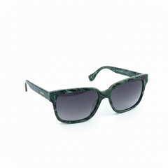 Balenciaga Foreset Green Square Frame Sunglasses In Marble Green