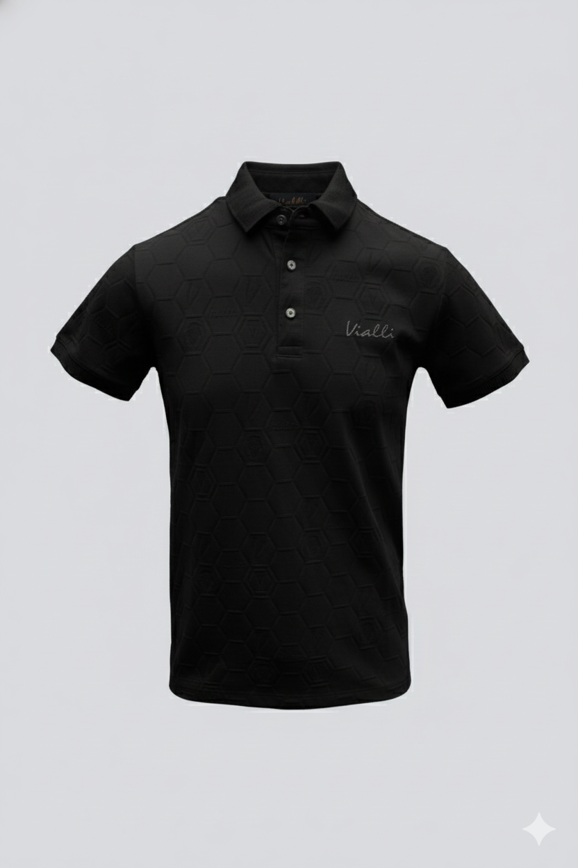 Vialli Mens Leggo Golfer In Black
