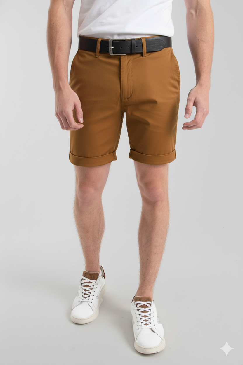 Ben Sherman Mens Chino Shorts In Walnut