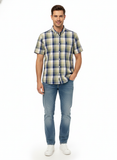Polo Mens Check Shirt In Yellow