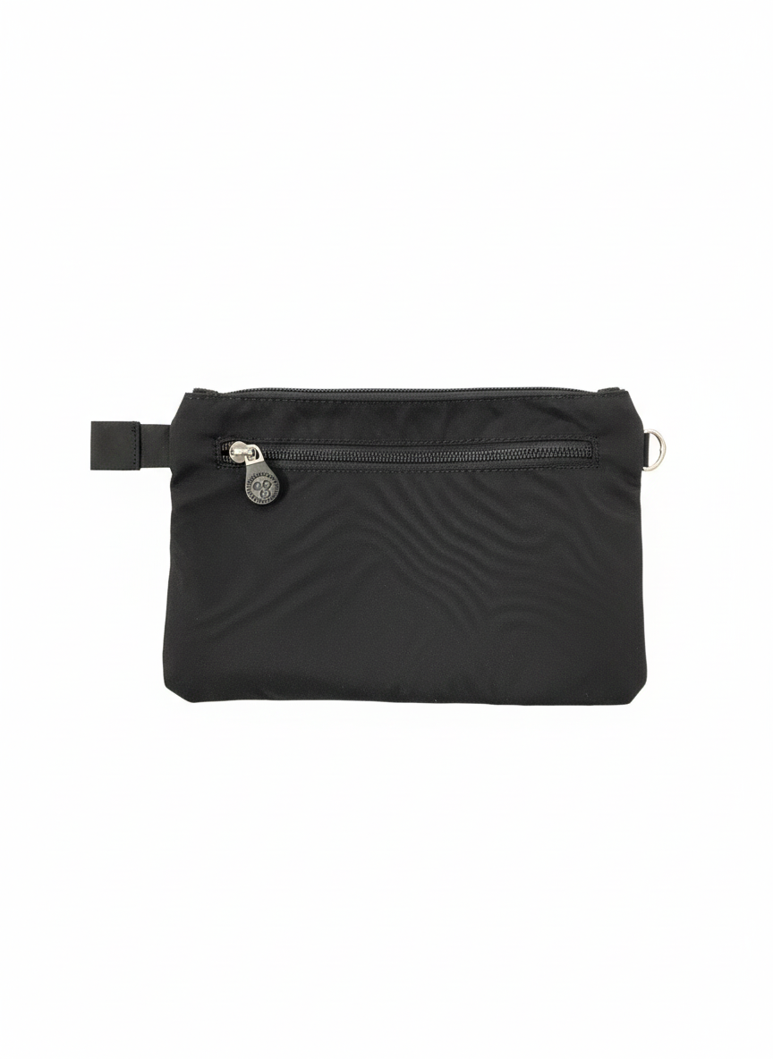 Free Spirit 3 Zipper Sling Bag In Black