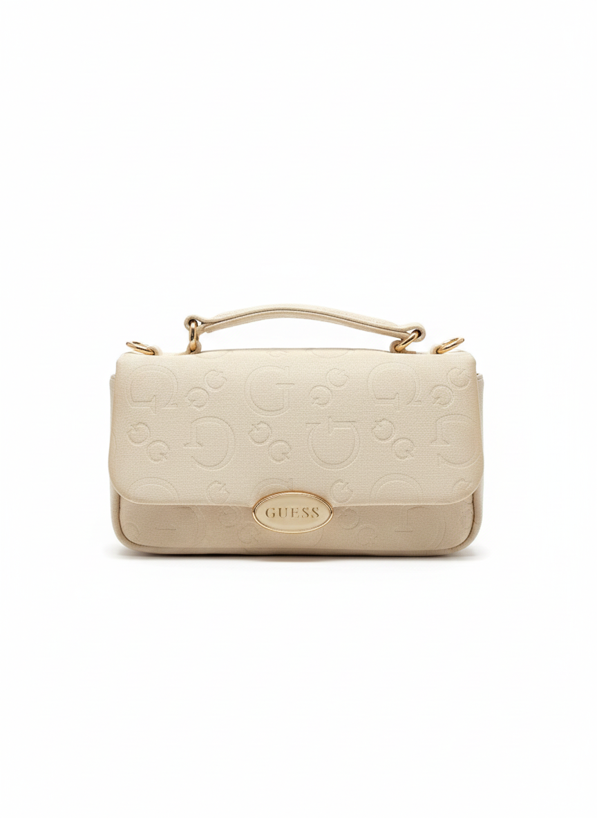 Guess Womens Sunset BLVD Top Handle Crossbody Bag In Champagne