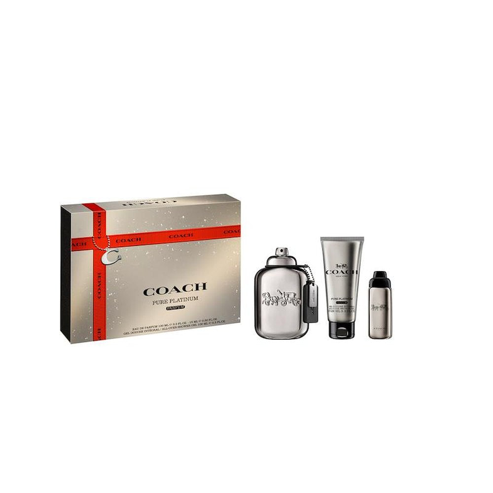 Coach Pure Platinum Parfum Gift Set For Him