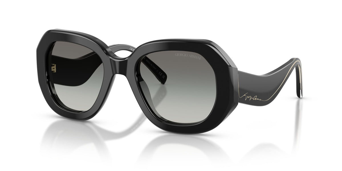Giorgio Armani Round Sunglasses For Ladies In Black