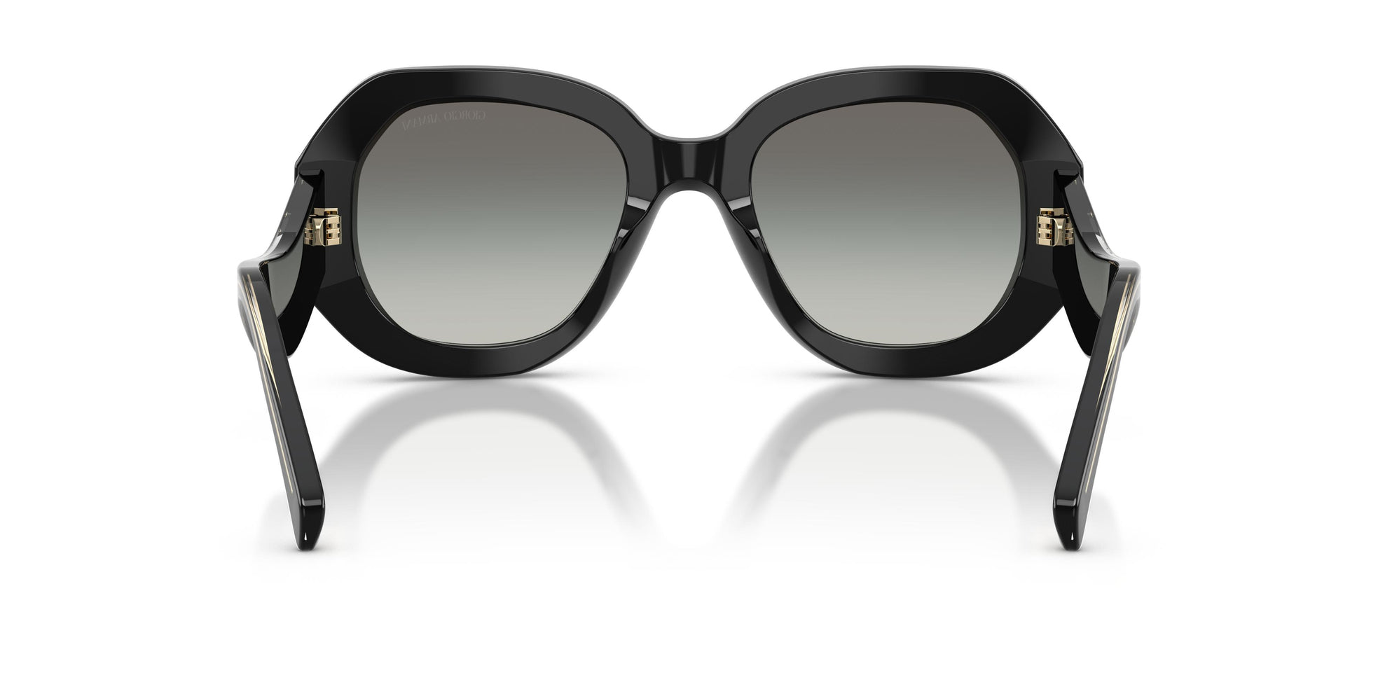 Giorgio Armani Round Sunglasses For Ladies In Black