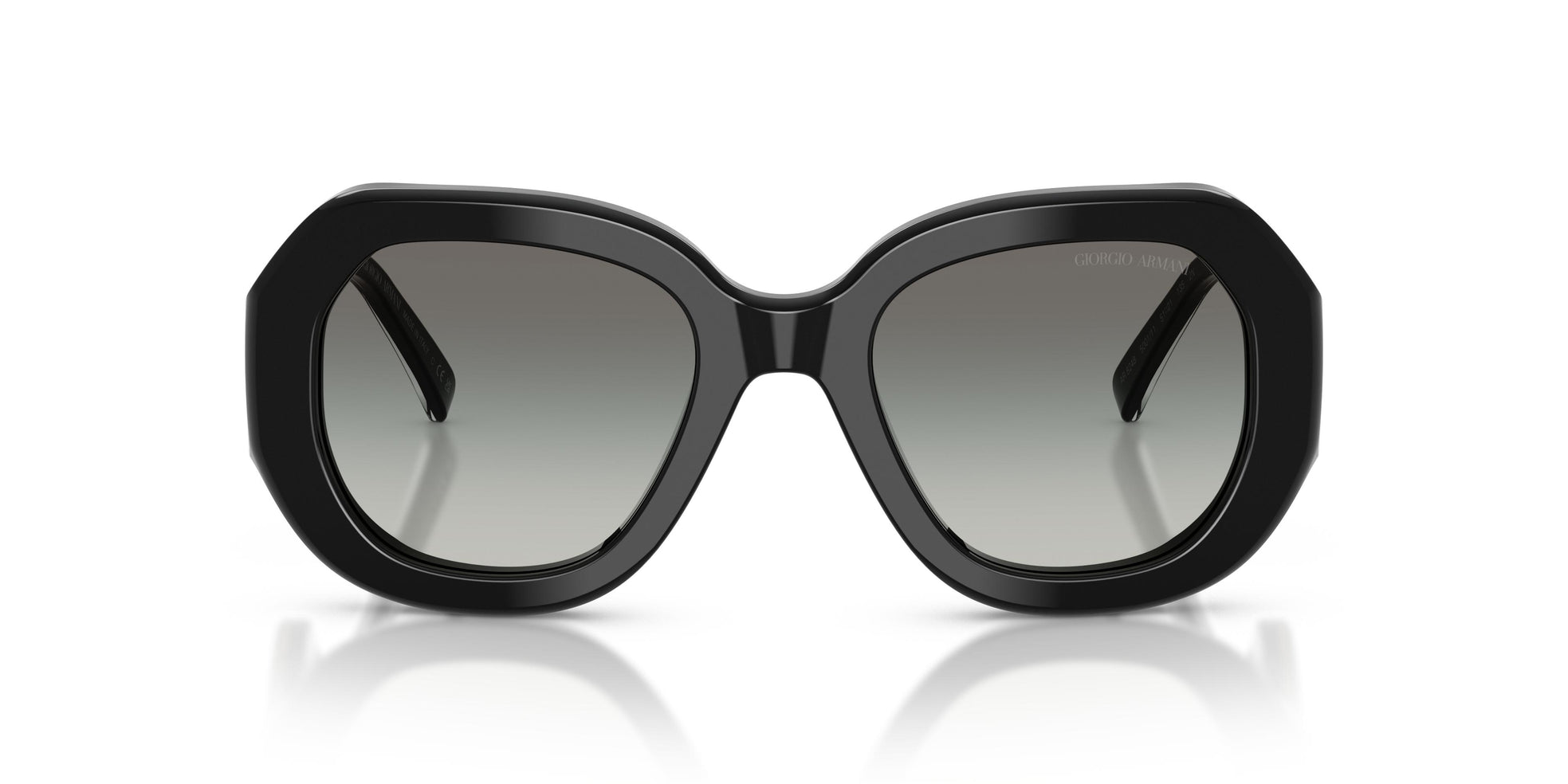 Giorgio Armani Round Sunglasses For Ladies In Black