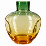 Fashion Glass Vase In Green & Tan