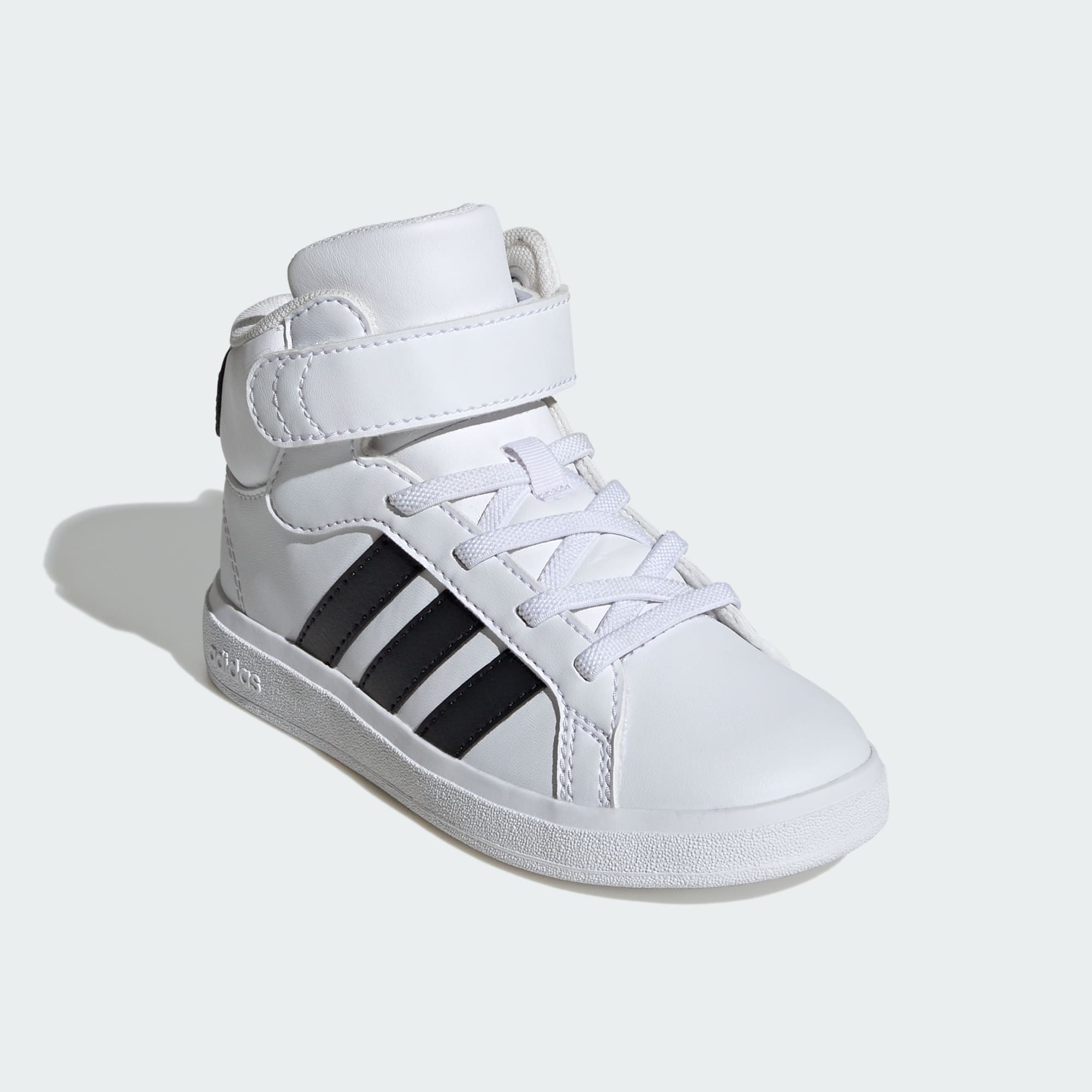 Adidas Boys Grand Court Mid Sneakers In White