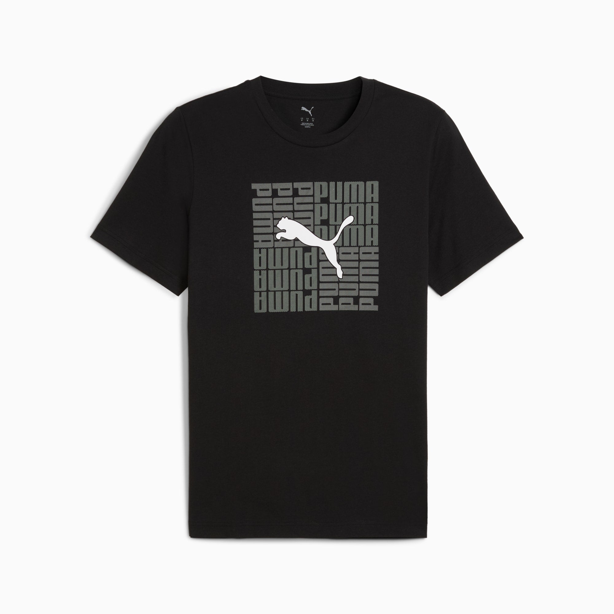 Puma Mens Black Graphic Box T-Shirt