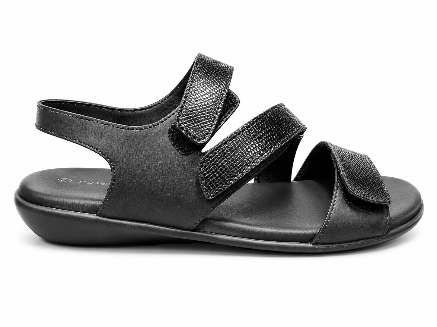 Green Cross Ladies Sandals In Black