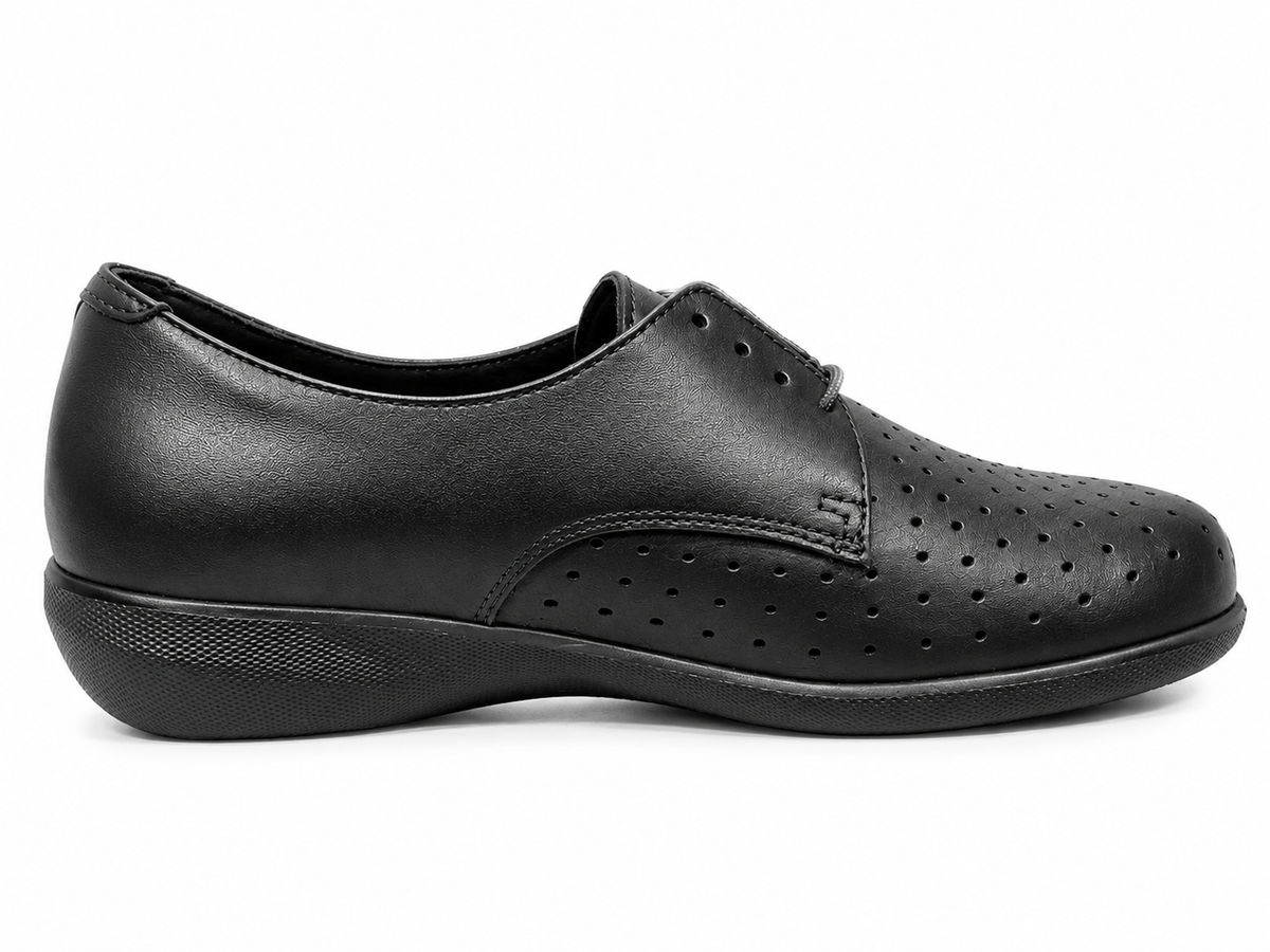 Green Cross Ladies Walker Shoes In Black