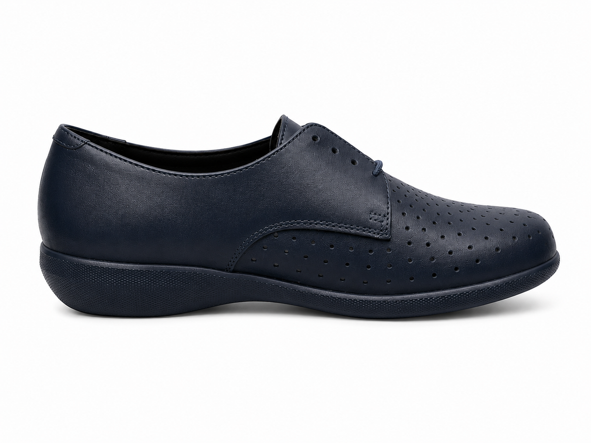Green Cross Ladies Walker Shoes In Navy