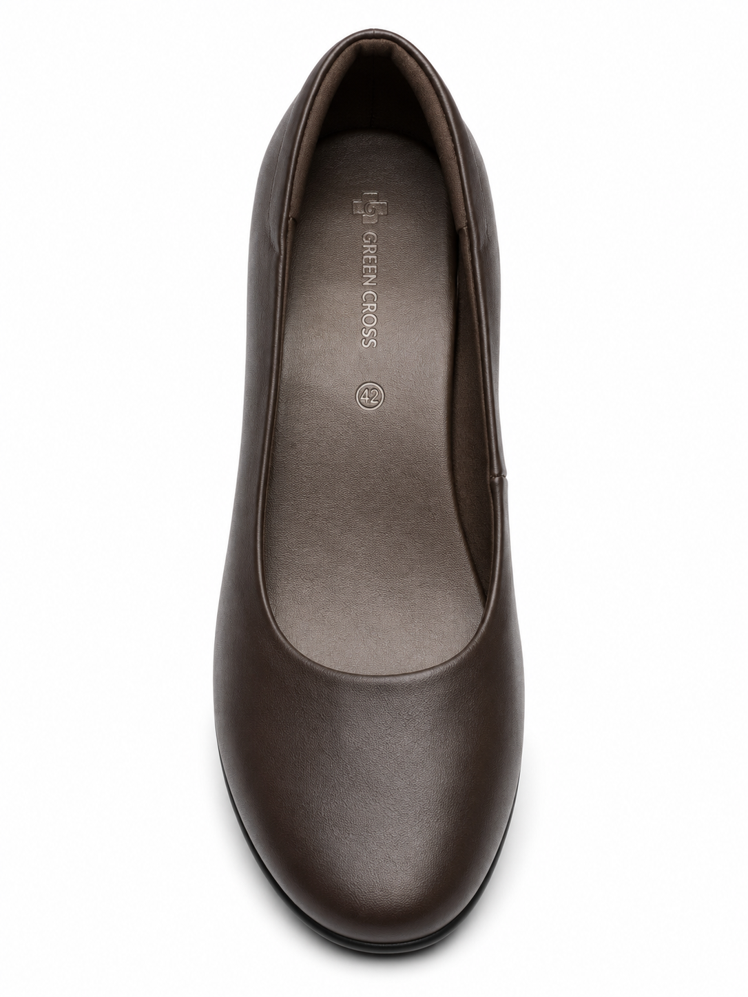Green Cross Womens Flat Slip On Pump In Brown