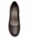 Green Cross Womens Flat Slip On Pump In Brown