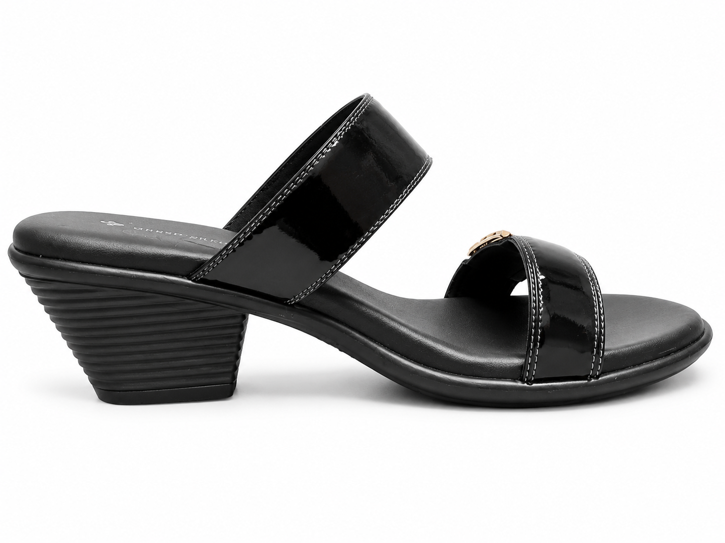 Green Cross Womens X2 Buckle Sandals In Black