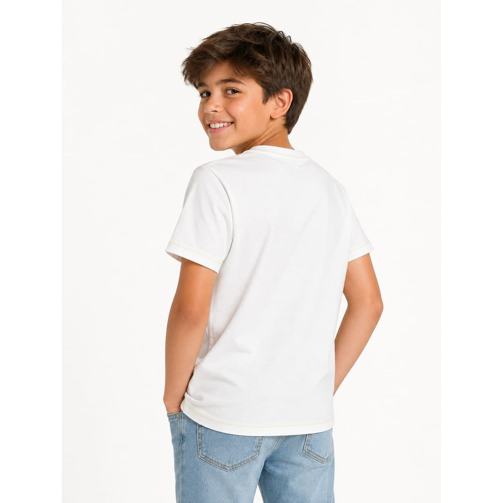 Guess Boys Short Sleeves T-Shirt In White
