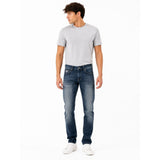 Guess Mens Combat Slim Taper Jeans In Dark Wash