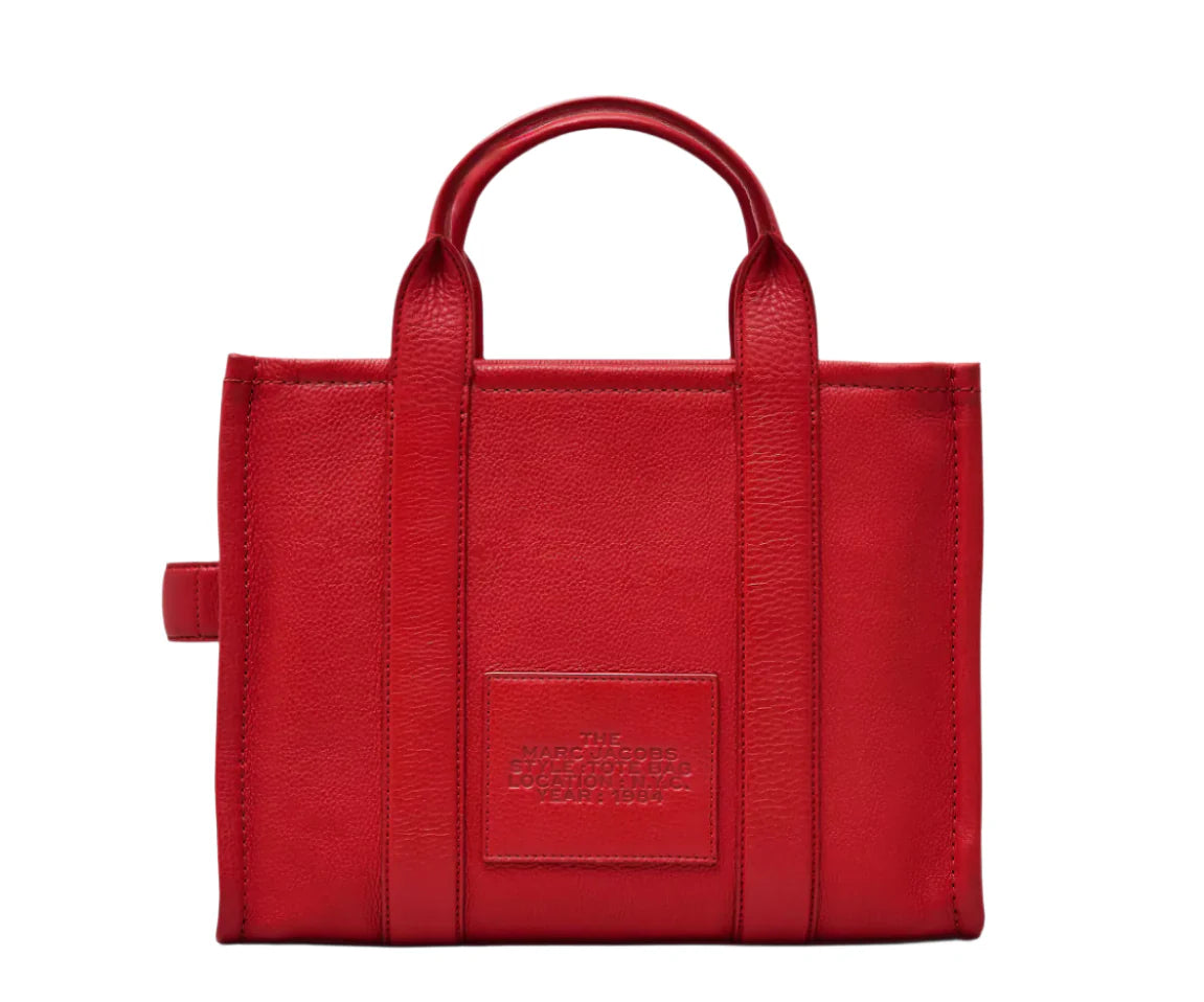 Marc Jacobs Leather Medium Tote Bag Red