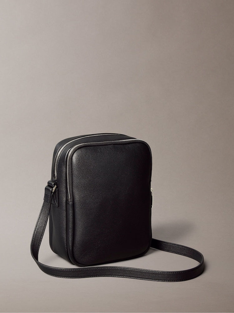 Calvin Klein Micro Pebble Crossbody Bag In Black
