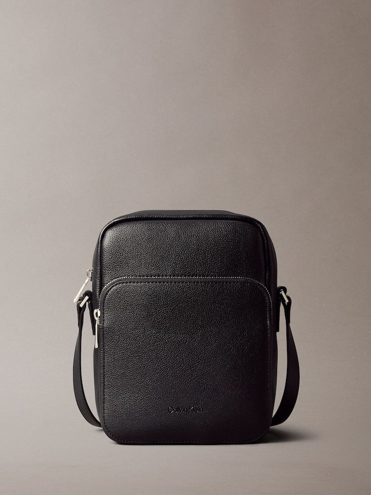 Calvin Klein Micro Pebble Crossbody Bag In Black