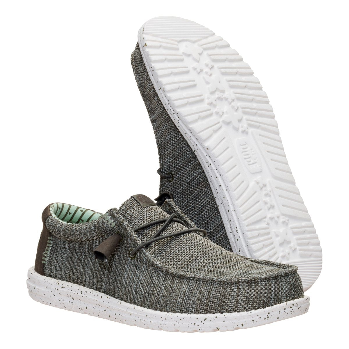 Hey Dude Mens Wally Stretch Sox Shoes In Tea Leaf