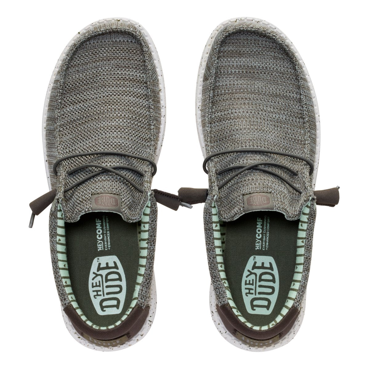 Hey Dude Mens Wally Stretch Sox Shoes In Tea Leaf