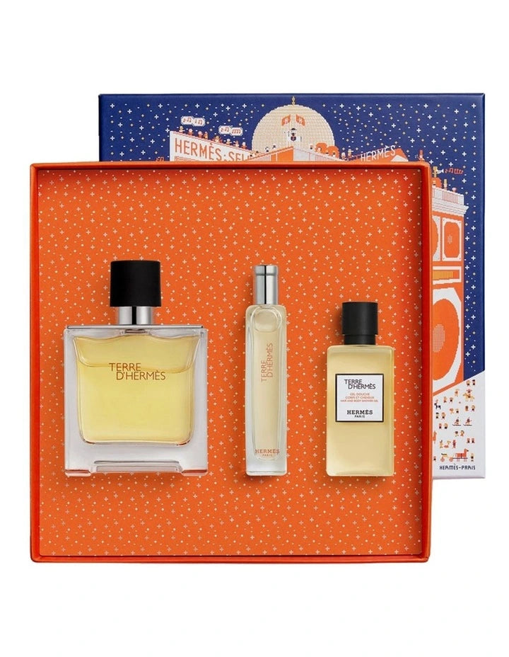 Hermes Terre Pure Perfume Edp 3 Piece Gift Set For Men