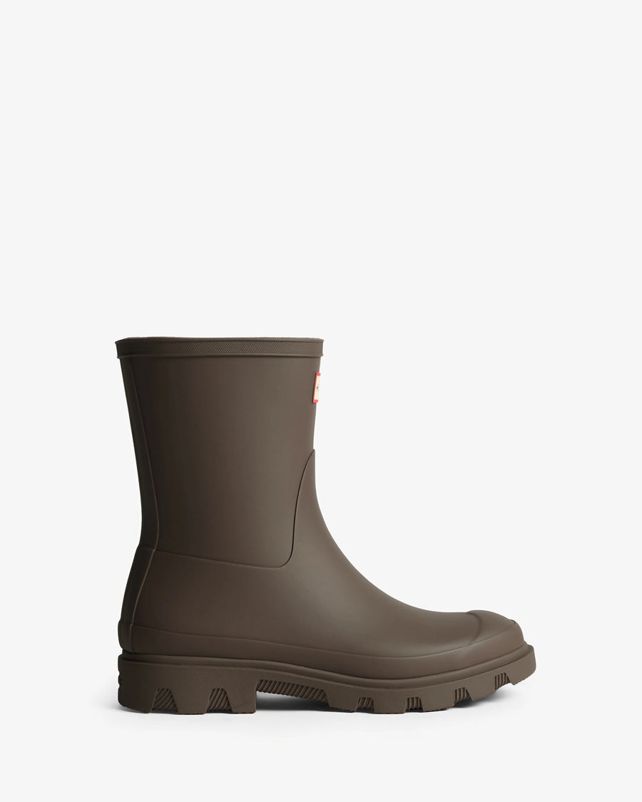 Hunter Womens Downpour Short Boots In Chocolate Brown