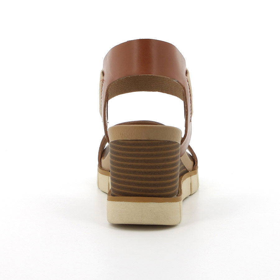 Hush Puppies Ladies Freja Cognac Leather Sandals