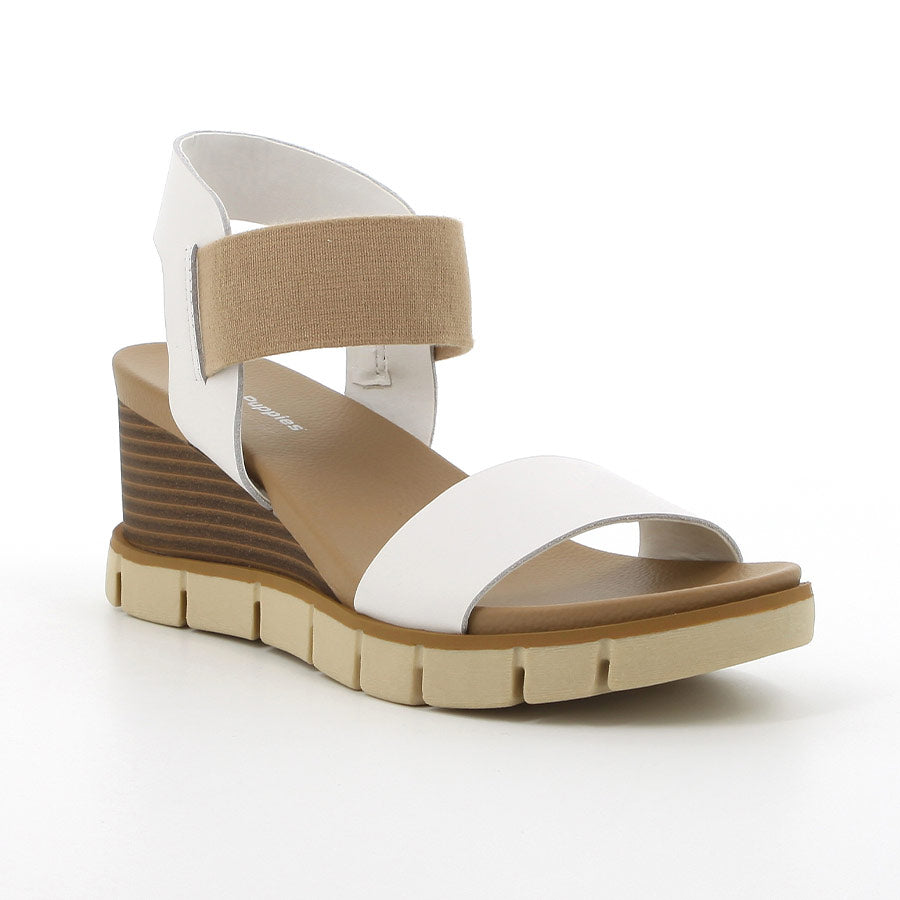 Hush Puppies Ladies Freja White Leather Sandals
