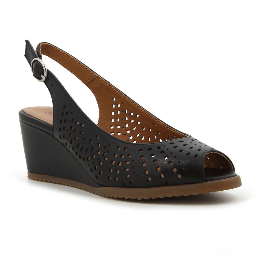 Hush Puppies Womens Katya Leather Shoes In Black