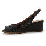 Hush Puppies Womens Katya Leather Shoes In Black