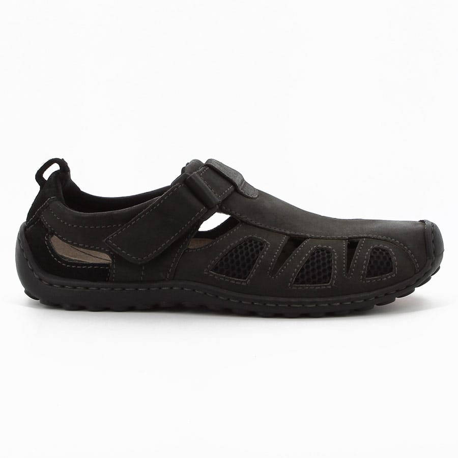 Hush Puppies Mens Nebula Leather Sandals In Black