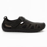 Hush Puppie Nebula Leather Sandals In Black