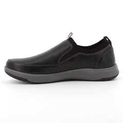 Hush Puppies Mens Brayden Black Leather Shoes