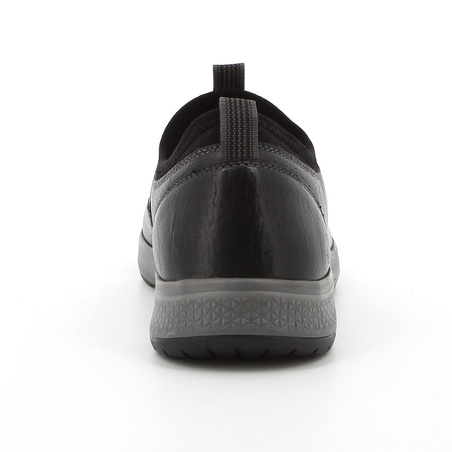 Hush Puppies Mens Brayden Black Leather Shoes