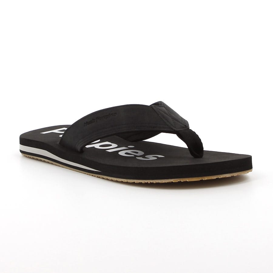 Hush Puppies Mens Stomp Thong Sandals In Black